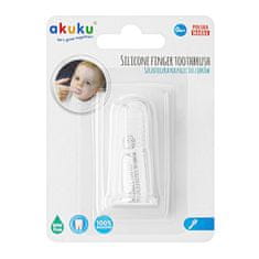 AKUKU silikonska četkica za zube za prste za bebe (0393)