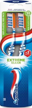 GSK Aquafresh Extreme Clean četkica za zube - srednja DUO 2 komada