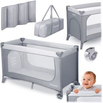 Ricokids Putna torba za madrac za dječji krevetić 123,5 x 64 x 76 cm RK-240 svijetlosiva