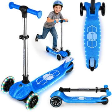 Ricokids Jelly trokotačni balansirajući skuter za djecu, svijetli u mraku - plavi