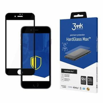 3MK Kaljeno staklo za iPhone 8 HardGlass Max crno