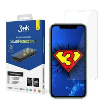 3MK iPhone 11 antimikrobna srebrna zaštitna+ folija za mokro postavljanje