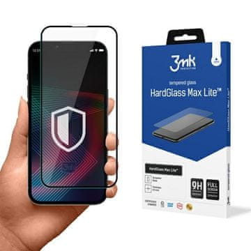 3MK Kaljeno staklo za iPhone 14 Pro HardGlass Max Lite crno