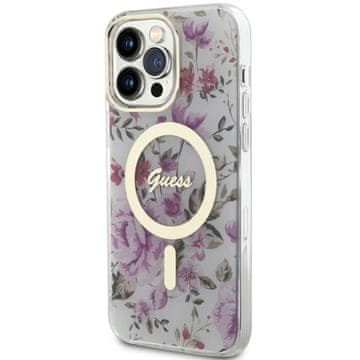 Guess Guess Tvrda Futrola Za Iphone 14 Pro 6.1 Za Magsafe Flowers