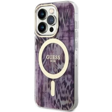 Guess Guess Magnetska Futrola Za Iphone 14 Pro Leopard Tvrda Futrola Za Magsafe