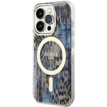 Guess Guess Zaštitna Futrola Za Iphone 14 Pro 6.1 Tvrda Futrola Za Magsafe Leopard