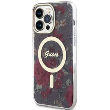 Guess Guess Tvrda Futrola Za Iphone 14 Pro Max 6.7 Za Magsafe Cvjetni Dizajn