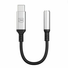 3MK USB-C adapter Jack 3.5mm DAC crni