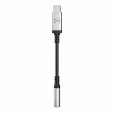3MK USB-C adapter Jack 3.5mm DAC crni
