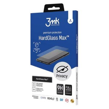 3MK Kaljeno staklo za iPhone 15 Plus HardGlass Privacy Black