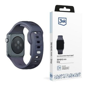 3MK Silikonski remen za Apple Watch 38 mm sivi