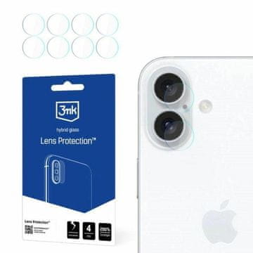 3MK Ochrona obiektywu aparatu do iPhone 16 (4 sztuki)