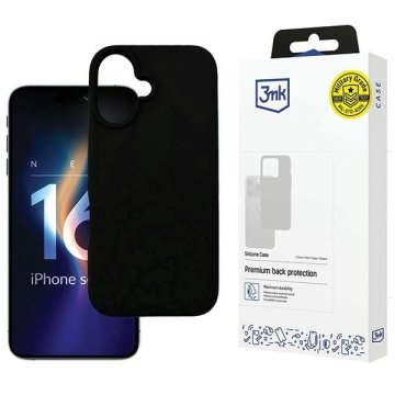 3MK Silikonska futrola za iPhone 16 Plus , crna