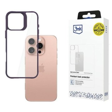 3MK iPhone 16 Pro SatinArmor+ ljubičasta maskica vojne kvalitete
