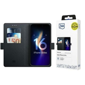 3MK Preklopna futrola za iPhone 16 Pro Max crna
