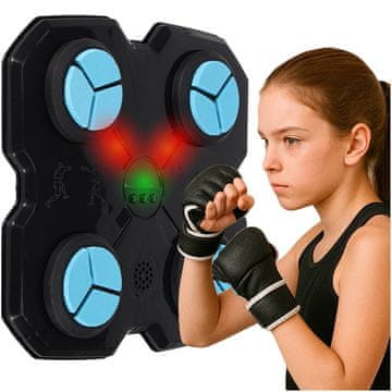 Northix Zidna meta za boksački trening, LED, Bluetooth, rukavice