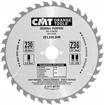 CMT Pila za drvo 230x30x36Z / Univerzalno rezanje