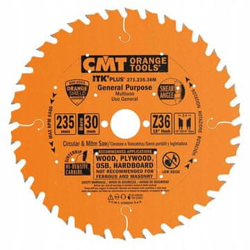 CMT Pila za drvo 235x30x36Z / Uzdužno rezanje