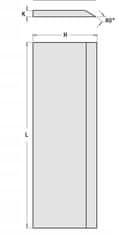 HSS18% nož za blanju 80x30x3 mm / za drvo