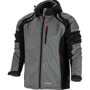 Proline SOFTSHELL JAKNA S KAPULJAČOM, SIVO-CRNO-CRVENA, "2XL", CE, LAHTI