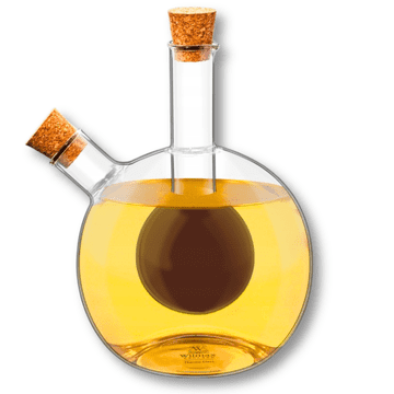 Wilmax | 2-u-1 staklena boca za ocat i ulje | dozator octa | boce za ponovno punjenje | za kućnu upotrebu | za catering | poklon set | 300 ml / 60 ml