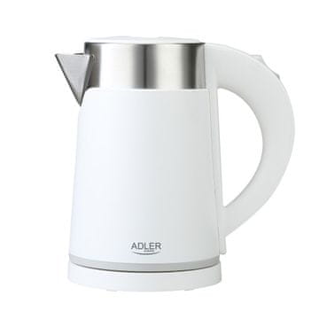 Adler ADLER AD 1372w Električni kuhalo za vodu 0.6L 800W - srebrno/bijelo