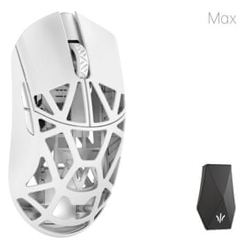 Beast WLmouse Beast X Max gaming miš, bežični, optički, 26000 DPI, bijeli
