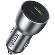 Ugreen Ugreen 60980 auto punjač 36W, USB-PD, QC 3.0 - srebrni