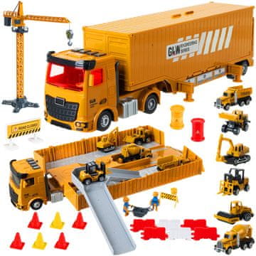 slomart Građevinski kamion s dizalicom i vozilima ISO TRADE