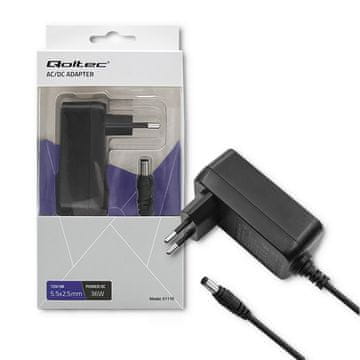 slomart Qoltec napajanje 36W, 12V, 3A, konektor 5.5*2.5mm