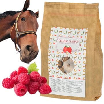 Kerbl Delizia Klasične poslastice za konje, malina, slatkiši 1 kg,