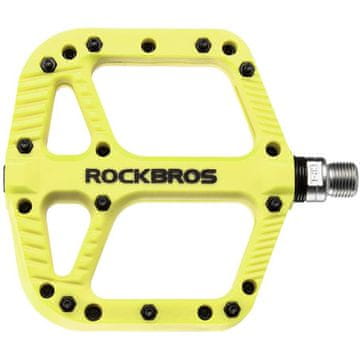 ROCKBROS 2018-12AGN najlonske pedale za bicikl s klinovima, žute fluo boje