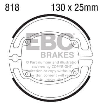 EBC 818 kočione papučice (1 set)