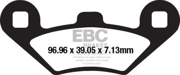 Karbonske kočione pločice za skuter EBC SFAC650 (set za 1 disk)