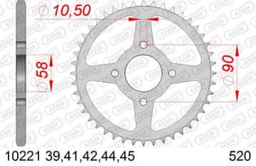 Stražnji lančanik Steel za lanac 520 kod 10221-39