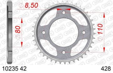 Stražnji lančanik Steel za lanac 428 kod 10235-42