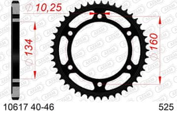 Stražnji lančanik Steel za lanac 525 kod 10617-44
