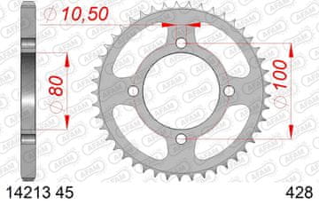 Stražnji lančanik Steel za lanac 428 kod 14213-45