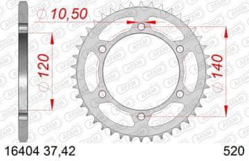 Stražnji lančanik Steel za lanac 520, kod 16404-42