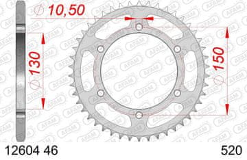Stražnji lančanik Steel za lanac 520 kod 12604-46