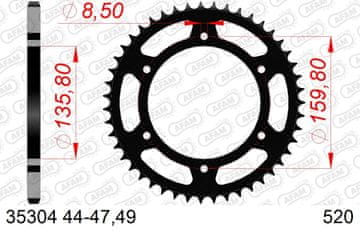 Stražnji lančanik Steel za lanac 520 kod 35304-47