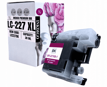 Tinta Inkdigo LC227XLBK kompatibilna s Brother DCP-J4120DW MFC-J4420DW TÜV certificirano