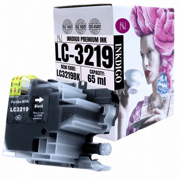 Tinta Inkdigo LC3219XLBK kompatibilna s Brother MFC-J5330DW MFC-J6530DW TÜV certificirana