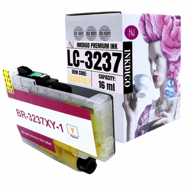 Tinta Inkdigo LC3237XLY kompatibilna s Brother HL-J6000DW MFC-J5945DW TÜV certificirana