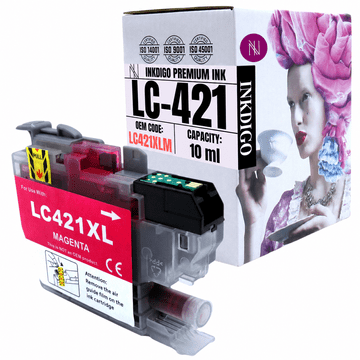 Tinta Inkdigo LC421XLM kompatibilna s Brother DCP-J1050DW MFC-J1010DW, TÜV certifikat