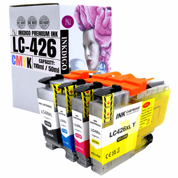 Tinta Inkdigo LC426XL kompatibilna s Brother MFC-J4335DW MFC-J4535DW TÜV certificirano