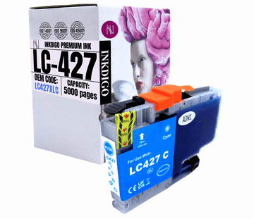 Tinta Inkdigo LC427XLC kompatibilna s Brother HL-J6010DW MFC-J5955 TÜV certificirano