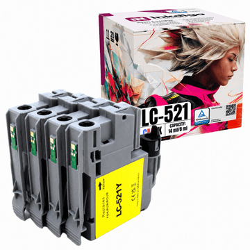Tinta Inkdigo LC521 kompatibilna s Brother DCP-J1260W DCP-J1313DW TÜV certificirano