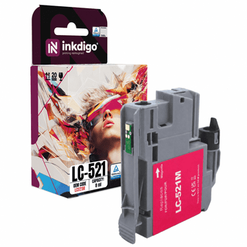 Tinta Inkdigo LC521M kompatibilna s Brother DCP-J1260W DCP-J1313DW TÜV certificirano