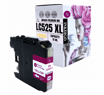 Tinta Inkdigo LC525Y kompatibilna s Brother DCP-J100 MFC-J200 DCP-J105 TÜV certificirano